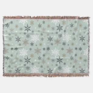 Moderne Vintage Winterschneeflocke Decke