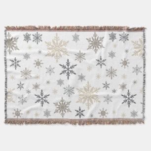 Moderne Vintage Winterschneeflocken Decke