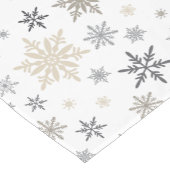 Moderne Vintage Winterschneeflocken Kurzer Tischläufer (Ecke)