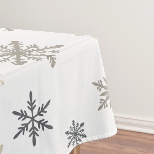 Moderne Vintage Winterschneeflocken Tischdecke (Beispiel)