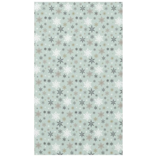 moderne Vintage Winterschneeflocken Tischdecke (Vorderseite)