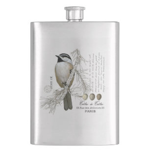 moderne Vintage Winterwaldkichade Flachmann
