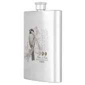 moderne Vintage Winterwaldkichade Flachmann (Links)