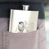 moderne Vintage Winterwaldkichade Flachmann (Beispiel)