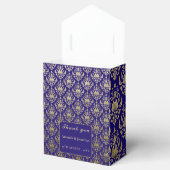 Moderne Violet-Lila- und Gold-Muster-Hochzeit Geschenkschachtel (Geöffnet)