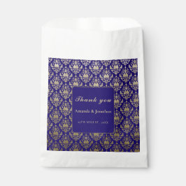 Moderne Violet-Lila- und Gold-Muster-Hochzeit Geschenktütchen