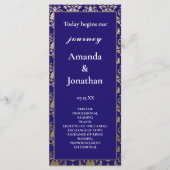 Moderne Violet-Lila- und Gold-Muster-Hochzeit Programm (Vorderseite)
