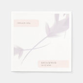 Moderne Violett-Lavendel- und Pfirsichfarbensehen Serviette (Vorderseite)