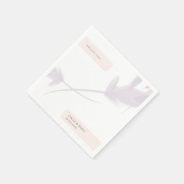 Moderne Violett-Lavendel- und Pfirsichfarbensehen Serviette