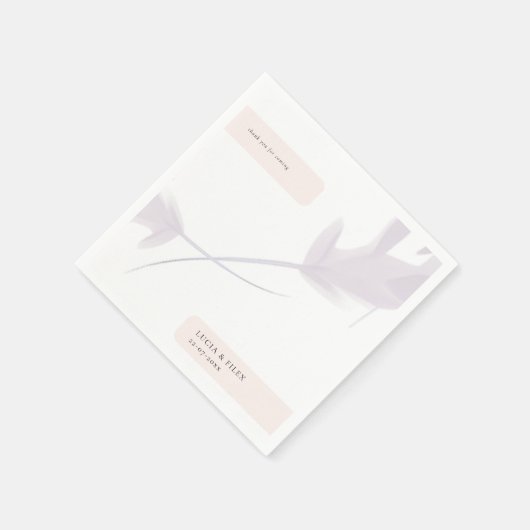 Moderne Violett-Lavendel- und Pfirsichfarbensehen Serviette (Ecke)