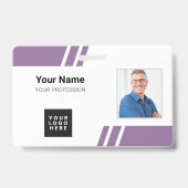 Moderne violette benutzerdefinierte Mitarbeiter-ID Ausweis (Vorderseite)