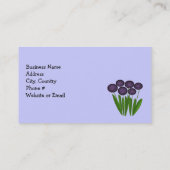 Moderne violette Blumen Visitenkarte (Rückseite)