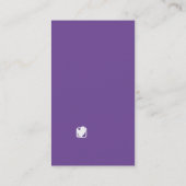 Moderne violette Blumen Visitenkarte (Rückseite)