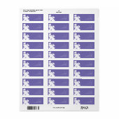 Moderne violette florale Paare kehren Adresse zurü (Vorne)