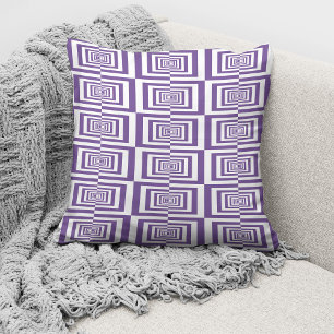 Moderne violette geometrische Muster Kissen