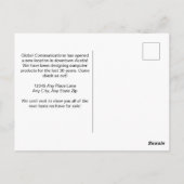 Moderne violette Geschäftseröffnungs-Werbung Postkarte (Rückseite)