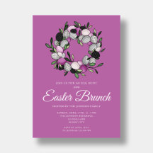 Moderne violette Girlande Osterbrunch