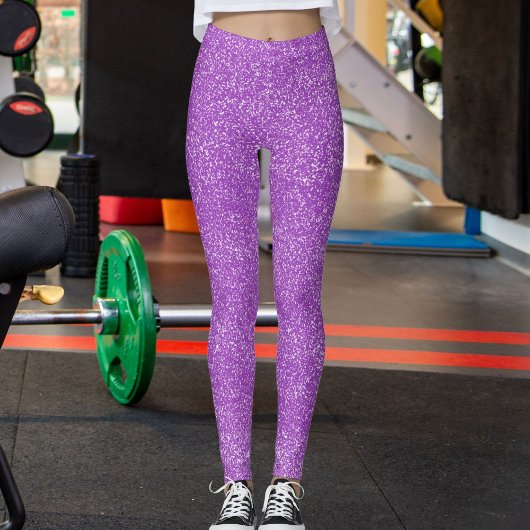 Moderne violette Glitter-Sparkles-Muster-Sport-Ges Leggings