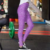 Moderne violette Glitter-Sparkles-Muster-Sport-Ges Leggings
