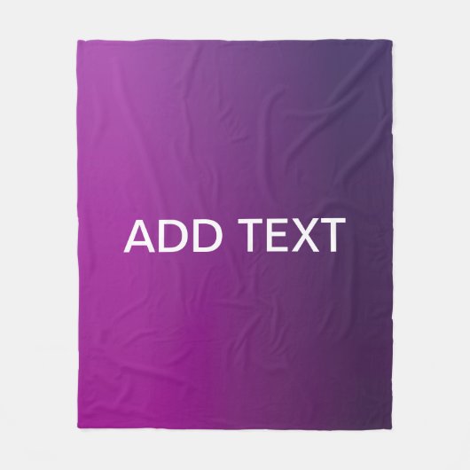Moderne violette Gradient-Ombre & editierbarer wei Fleecedecke (Vorderseite)