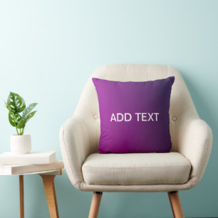Moderne violette Gradient-Ombre & editierbarer wei Kissen