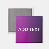 Moderne violette Gradient-Ombre & editierbarer wei Magnet (Vorderseite/Rückseite)