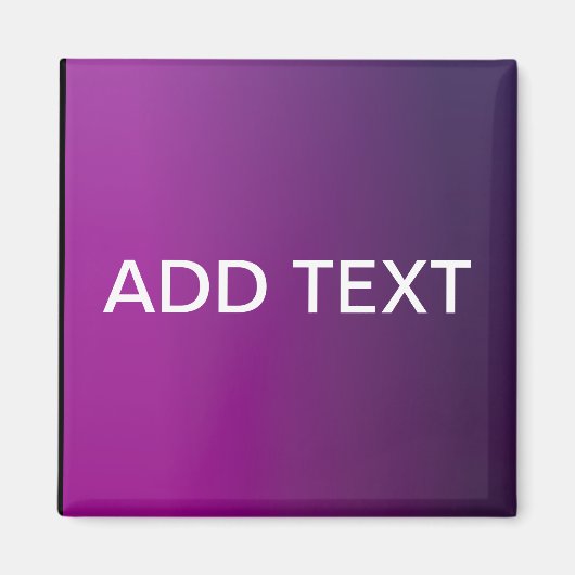 Moderne violette Gradient-Ombre & editierbarer wei Magnet (Vorne)