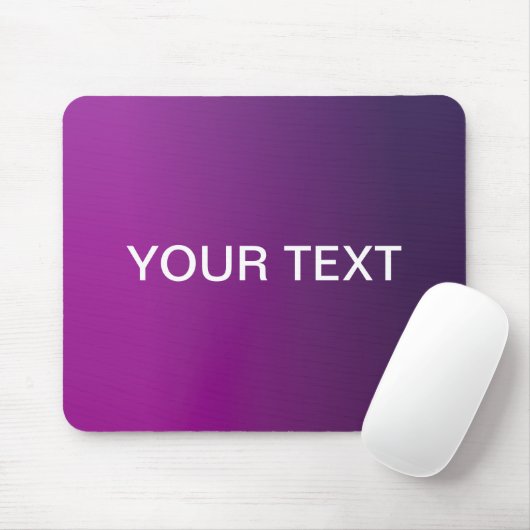 Moderne violette Gradient-Ombre & editierbarer wei Mousepad (Mit Mouse)