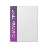 Moderne violette Gradient-Ombre & editierbarer wei Notizblock (Rotiert)