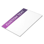 Moderne violette Gradient-Ombre & editierbarer wei Notizblock (angewinkelt)