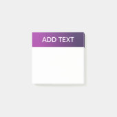 Moderne violette Gradient-Ombre & editierbarer wei Post-it Klebezettel (Vorderseite)