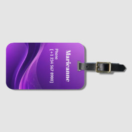 Moderne violette Gradientwelle Minimalist Gepäckanhänger