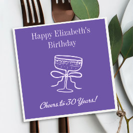 Moderne Violette jubelt bis 30 Jahre Geburtstag Na Serviette