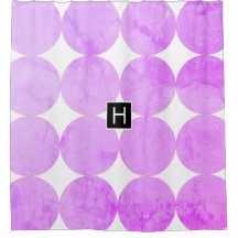 Moderne violette Kreise | Monogramm