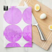 Moderne violette Kreise | Monogramm Geschirrtuch (Viertel Falte)