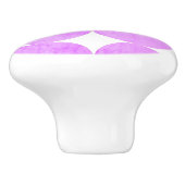 Moderne violette Kreise | Monogramm Keramikknauf (Seitenansicht)