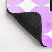 Moderne violette Kreise | Monogramm Mousepad (Ecke)