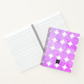 Moderne violette Kreise | Monogramm Notizblock (Innenseite)