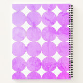 Moderne violette Kreise | Monogramm Notizblock (Rückseite)