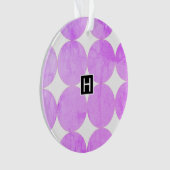 Moderne violette Kreise | Monogramm Ornament (Vorderseite)