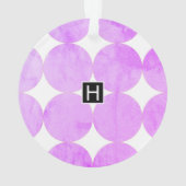 Moderne violette Kreise | Monogramm Ornament (Rückseite)