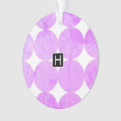 Moderne violette Kreise | Monogramm Ornament (Vorderseite)