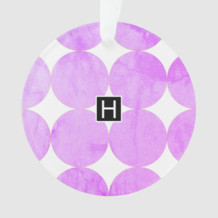 Moderne violette Kreise Monogramm Ornament