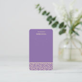 Moderne violette Ohrring-Display-Karte Visitenkarte (Stehend Vorderseite)