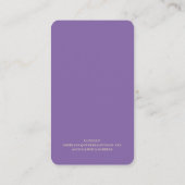 Moderne violette Ohrring-Display-Karte Visitenkarte (Rückseite)