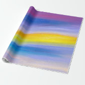 Moderne Violette und Goldene Strahlen-Abstraktion Geschenkpapier (Ungerollt)