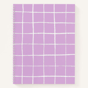 Moderne violette und weiße Gitterstruktur Notizblock