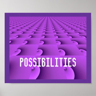 Moderne violette Wirbelmuster - Möglichkeiten Poster