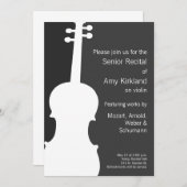 Moderne Violine/Viola Einladung (Vorne/Hinten)