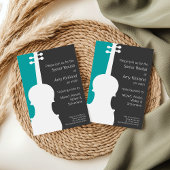 Moderne Violine / Viola Einladung - Blau